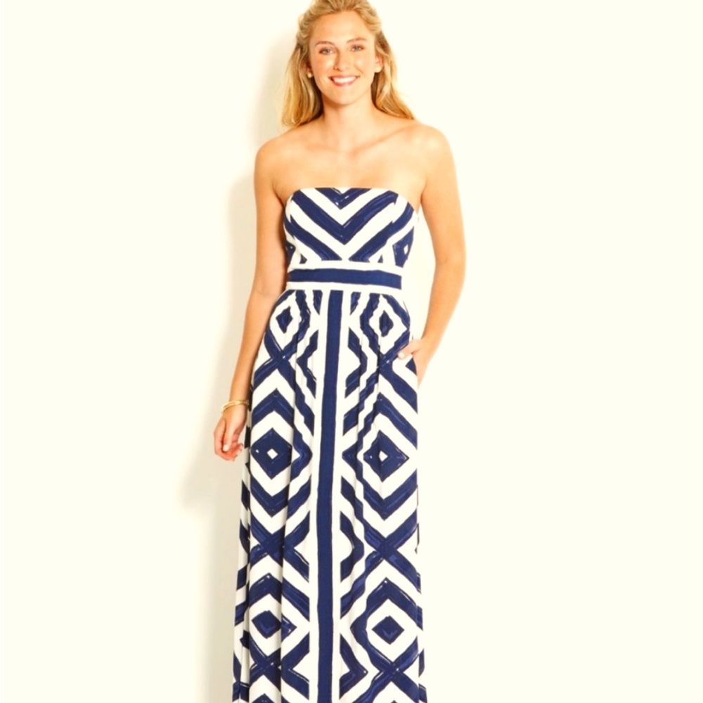 Vineyard Vines Diamond print Maxi dress.